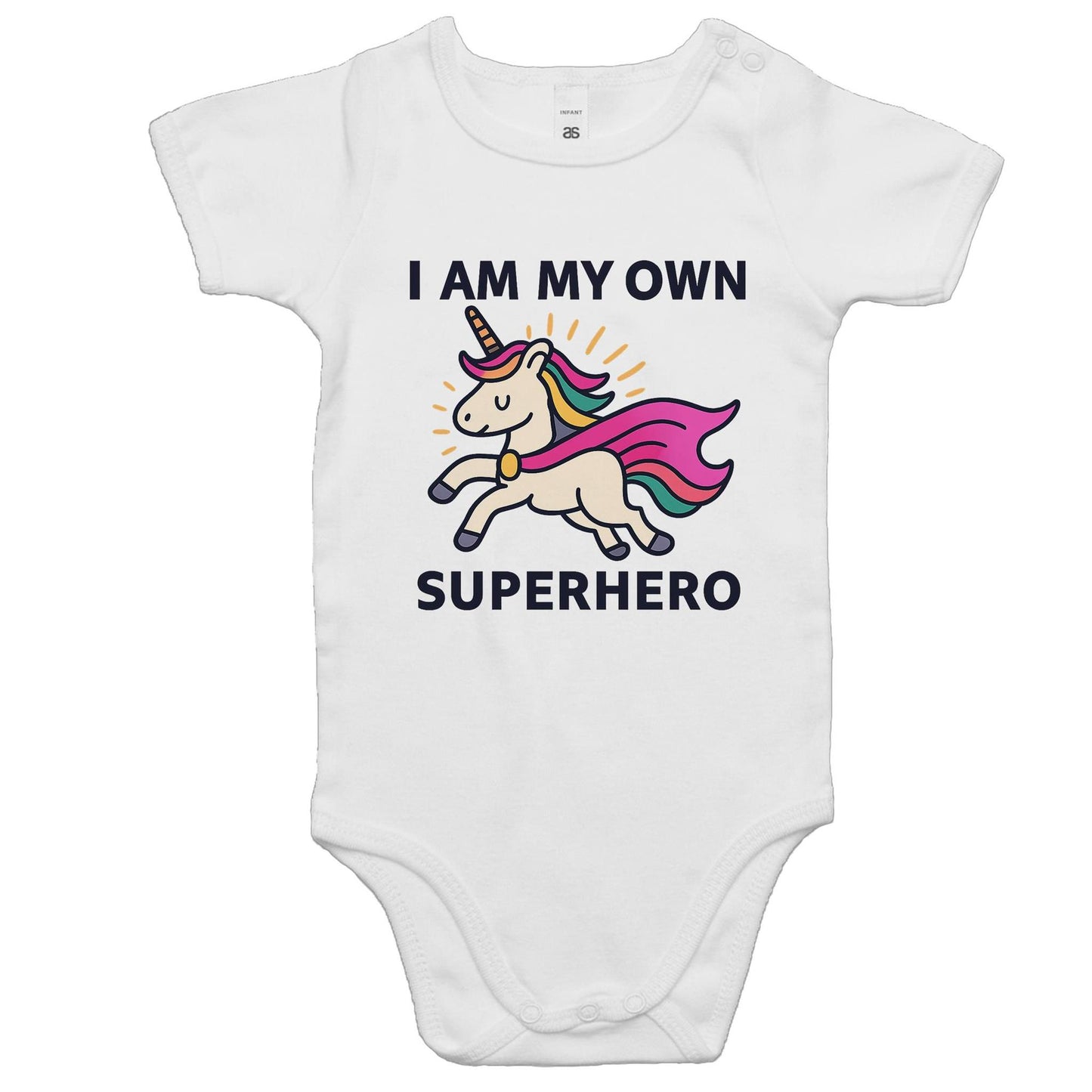 Superhero Unicorn - Baby Onesie Romper (Pink Cape)
