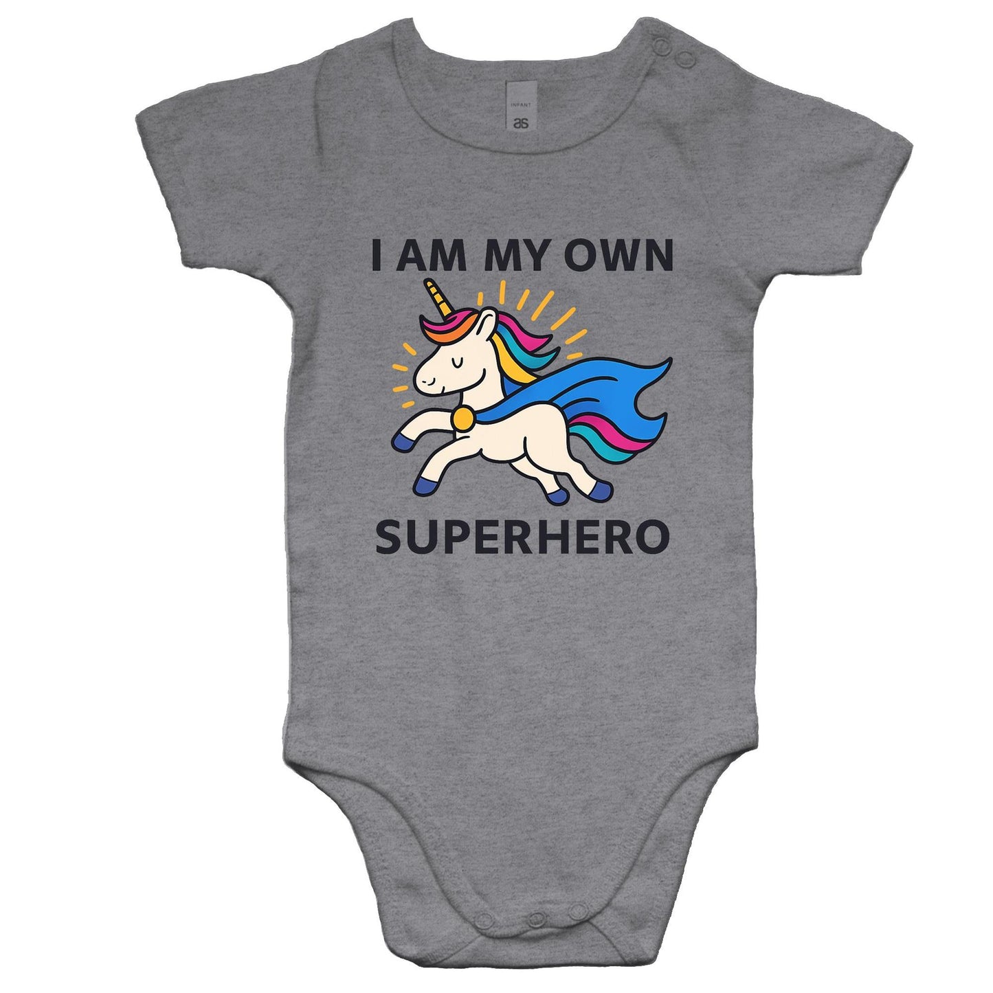 Superhero Unicorn - Baby Onesie Romper (Blue Cape)