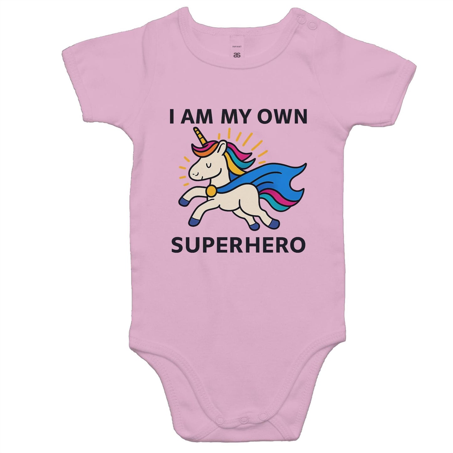 Superhero Unicorn - Baby Onesie Romper (Blue Cape)