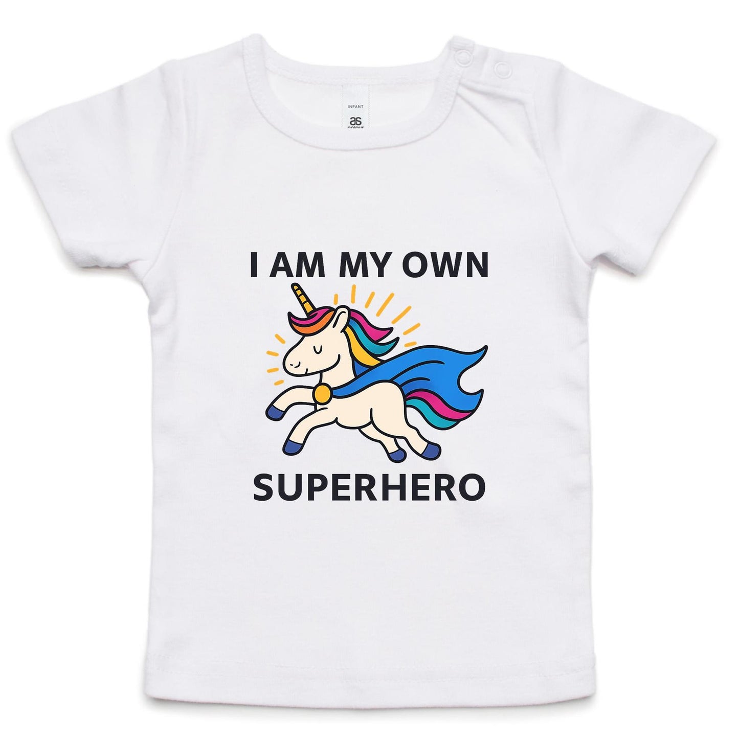 Infant/Toddler Superhero Unicorn Tee - Blue Cape