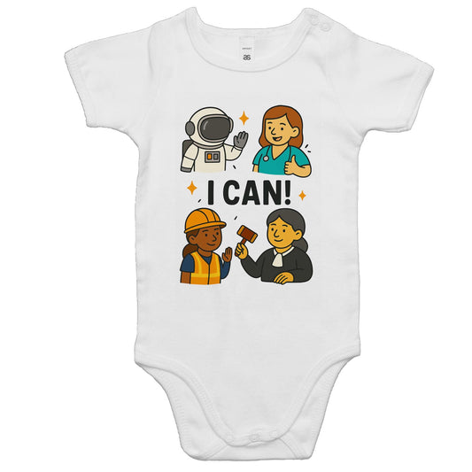 I Can (girls) - Baby Onesie Romper