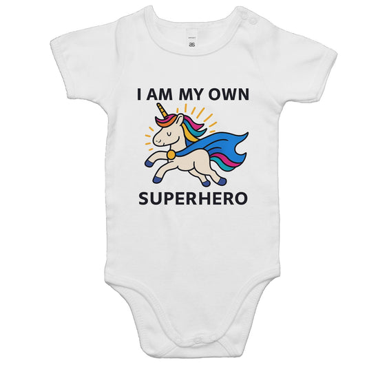 Superhero Unicorn - Baby Onesie Romper (Blue Cape)